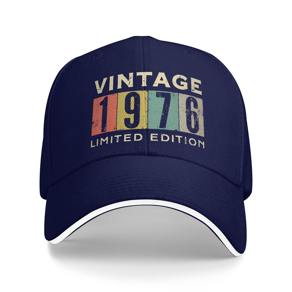 Vintage 1976 Limitovaná edice Narozeninový Vtipný Dárek Slunce Baseballová čepice Letní Retro Trucker čepice Pro Muže Běhání Hippie Baseballové čepice