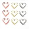 10 pcs Forme de cœur Clips papier en métal cœur doré Clips en métal pour Notes Agendas et Bureau amour Décor Clip de papeterie