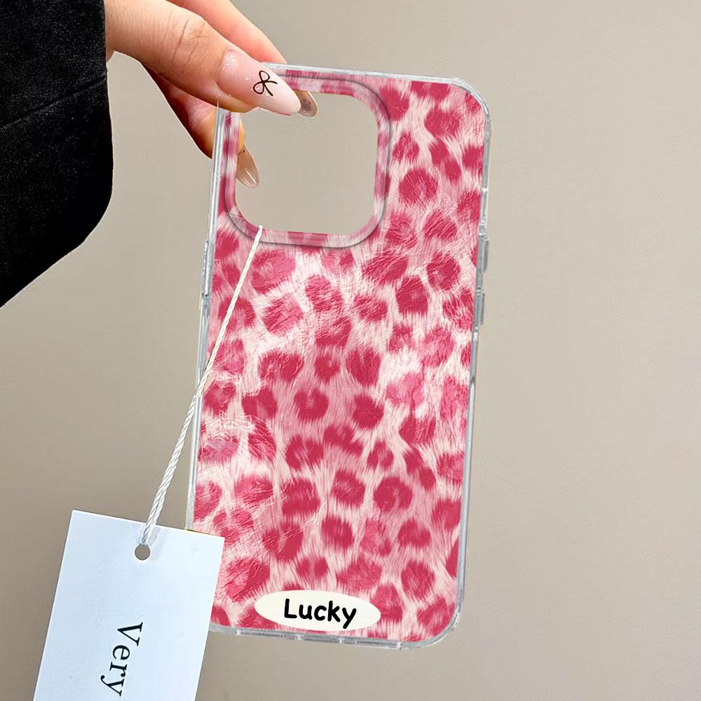 Gold Leopard Fashion Women INS Phone Case for Iphone 17 Air 16 15 14 13 11 12 Pro Max 7 8 Plus X XS XR SE 2022 2020 16e Cover