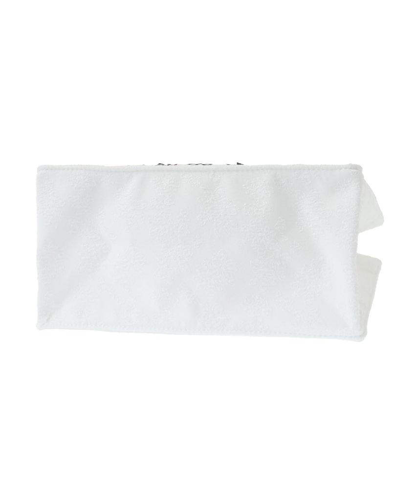 Maison De FLEUR Line Ribbon Jacquard Square Tote Bag, White, F Tote Bag, 08000481500