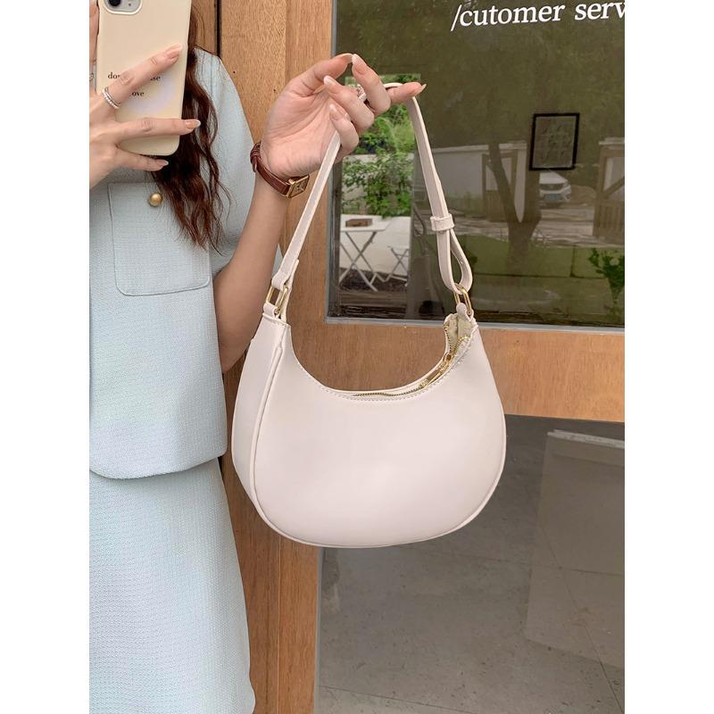 Spring and Summer New Underarm Bag Half-moon Bag Simple and Versatile Shoulder Bag Texture Bag Women's Crossbody Bag