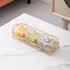 Glass Fruit Tray Living Room Coffee Table Home Use Latest Style Refreshment Snacks Dried Fruit Snacks Snacks Durable
