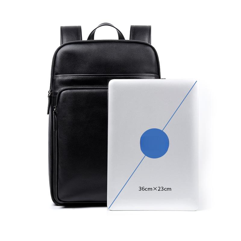 Business Backpack Large Capacity Commuter Men's Bag Fashion Casual Lightweight Men's Baotou Layer Cowhide Trend Backpack