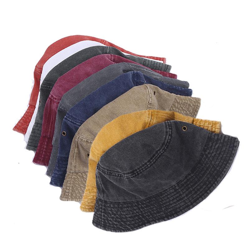 Vintage Hip-Hop Washed Cotton Bucket Hat