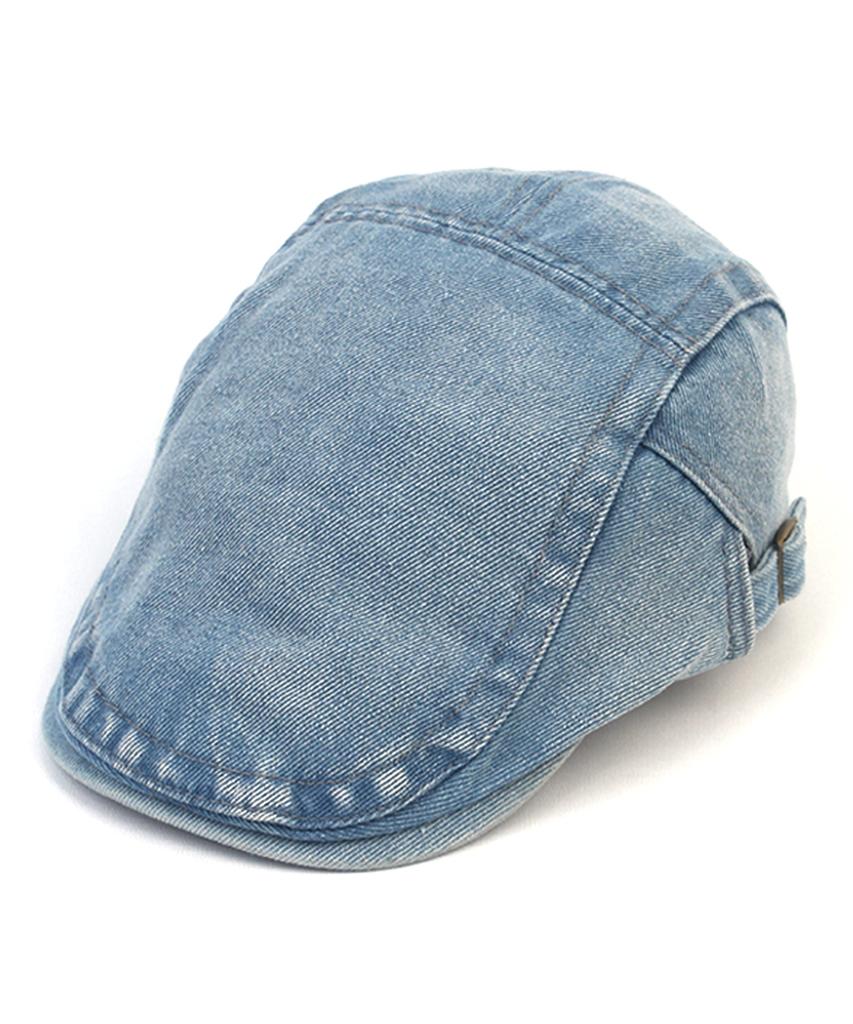 Hard Washing Denim Side Belt Hunting Cap