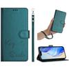 Leather Wallet Flip Case For Huawei P80 P60 P50 P30 P20 Pro + Ultra Lite Keep Smile Embossed Design with Wrist Strap