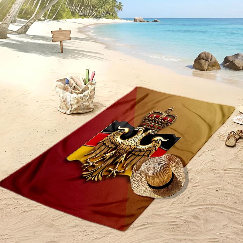 Belgium Football Print Beach Towel Quick Dry Super Absorbent Soft Bath Towel for Swimming Beach Travel Fan Souvenir Gift