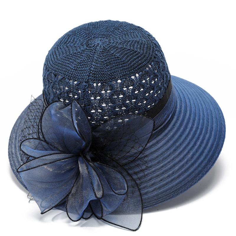 Spring Summer Hat Female Mother Sun Hat Thin Old Man Grandma Big Eaves Sun Protection Sun Bucket Hat