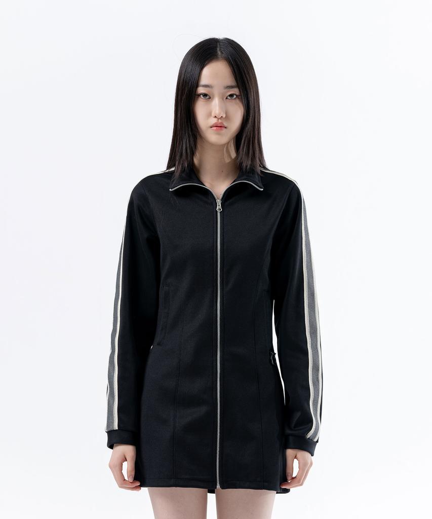 Deogdaibeu Ring Tape Track Mini Dress Black