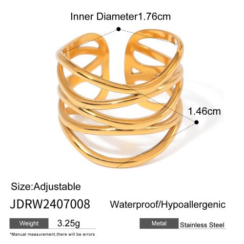 Youthway Stainless Steel Minimalist Irregular Curve Geometric Curved Ring Tarnish Free Fashion Unisex Jewelry Gift