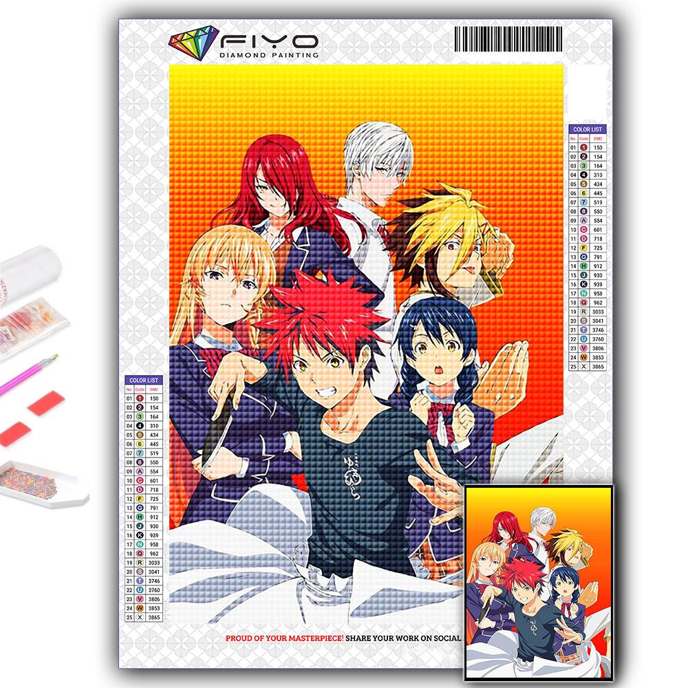 Vollständiges 5D-Diamantgemälde zum Selbermachen, Anime Shokugeki no Soma, 5D-Diamantgemälde
