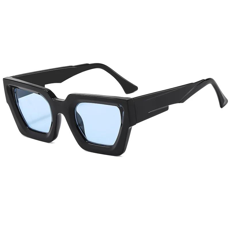 Stylish Latest Ladies Square Frame Sunglasses Simple Stylish Big Frame Sunglasses Outdoor UV400 Protection Travel Use Essential Glasses
