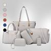 Mode neue sechsteilige Mutter-Kind-Tasche große Kapazität einfarbig tragbare Umhängetasche Crossbody Damen große Tasche