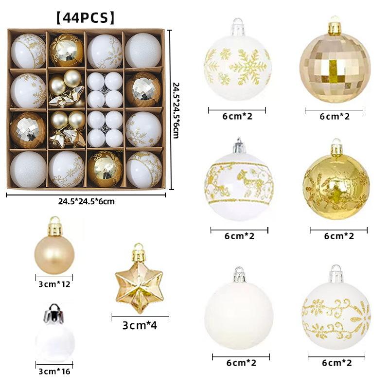 Christmas tree pendant, Christmas ball set, painted ball pendant, electroplated Christmas ball decoration, mixed Christmas gift box