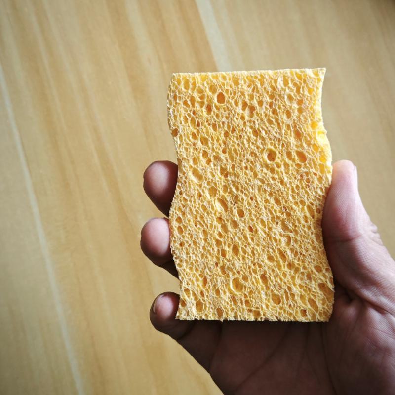 2/6/12Pcs Wood Pulp Cotton Cleaning Scrub Sponge Dish Washing Scrubber Sponge Scrub Pads Sponges Double Sided Scrubbing Sponge
