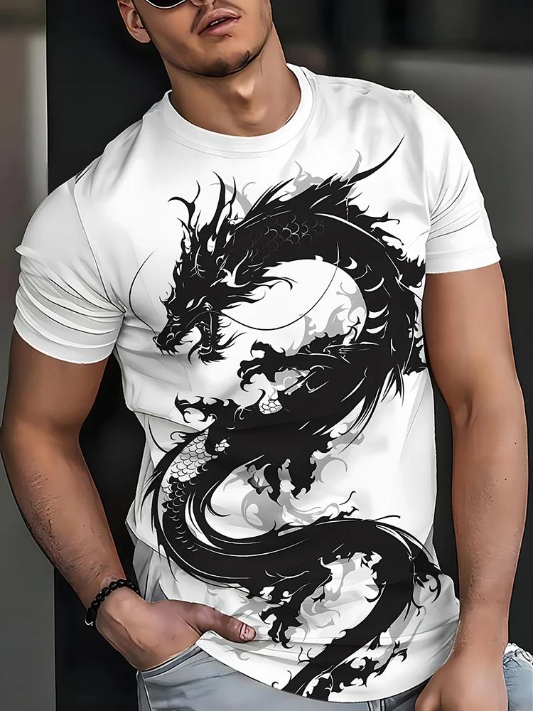 Orientalsk Stil 3D Japansk Samurajkatt Tryck Sport Snabbtorkande Andningsbar Herr T-shirt Utomhus Gata Anime Harajuku Kortärmad