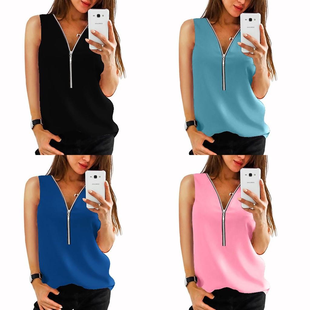Modisches Sommer-Westentop für Damen mit stilvollem ärmellosem Design und bequemem Chiffonstoff