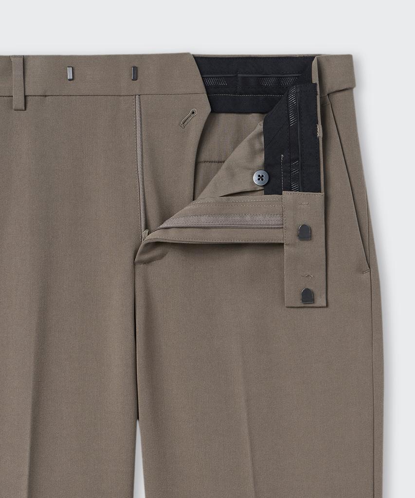 MUSINSA STANDARD Straight Hidden Banding Slacks [Dusty Beige]