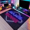 Faux Neon Game Zone Area Rug Nonslip Washable Floor Mat Game Room Bedroom Decor Cool Gamer Gift 1PC