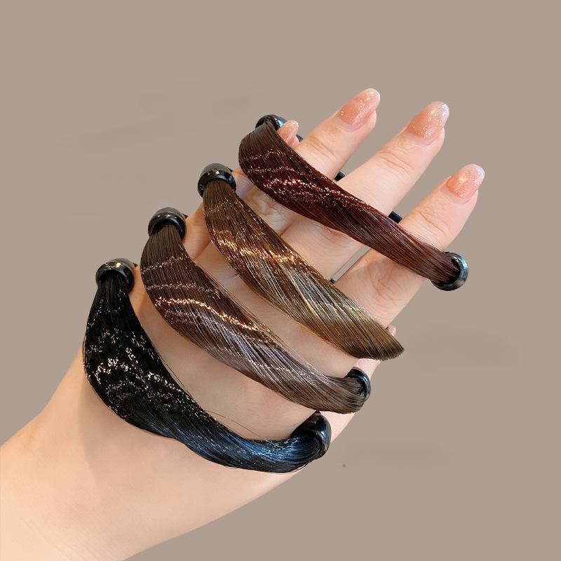 Natuurlijke onzichtbare haarkoorden voor vrouwen Elegante eenvoudige hoge elastische paardenstaart haarbanden Scrunchies pruik haaraccessoires hoofddeksels