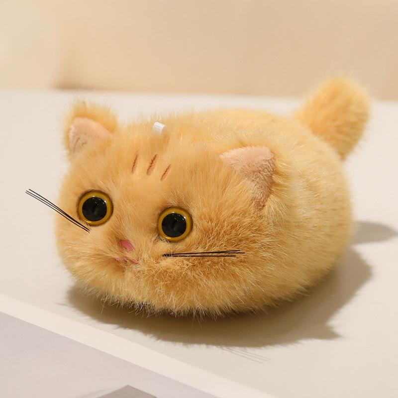 1Pc 25cm Lovely Mini Kitten Plush Dolls Kawaii Fluffy Black Cat Orange Cat Grey Cat Plush Toys Figure Cat Toy Birthday Gift