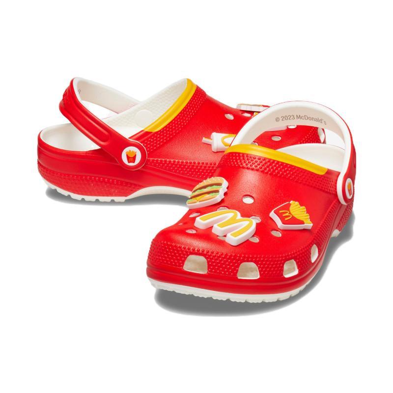 McDonald's x Crocs Classic Clog EVA Protišmykové a Oderuvzdorné Dierované Topánky Unisex Červené