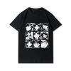 Plus Size Evangelion Printed Men T Shirts Round Neck Cotton Tops Summer Anime Casual Black Tees
