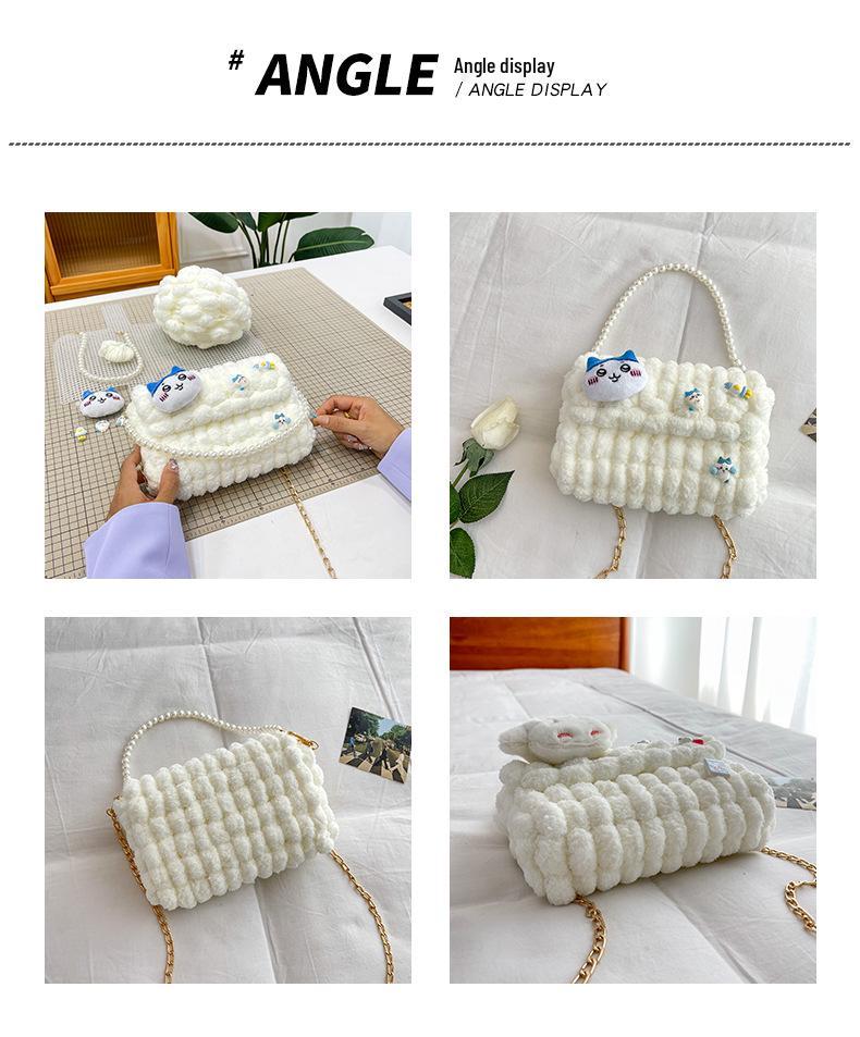 Borsa Pacha Dog Lavorata a Maglia a Mano Kit Fai da Te – Regalo alla Moda Fatto da Sé per la Fidanzata