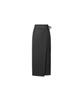 Mongplisse [Women'S] Wrap Two-Way H-Line Pleated Long Skirt (Black)