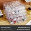 Transparent Jewelry Storage Box Large Capacity Household Organizing Box Earrings Necklace Dust Drawer