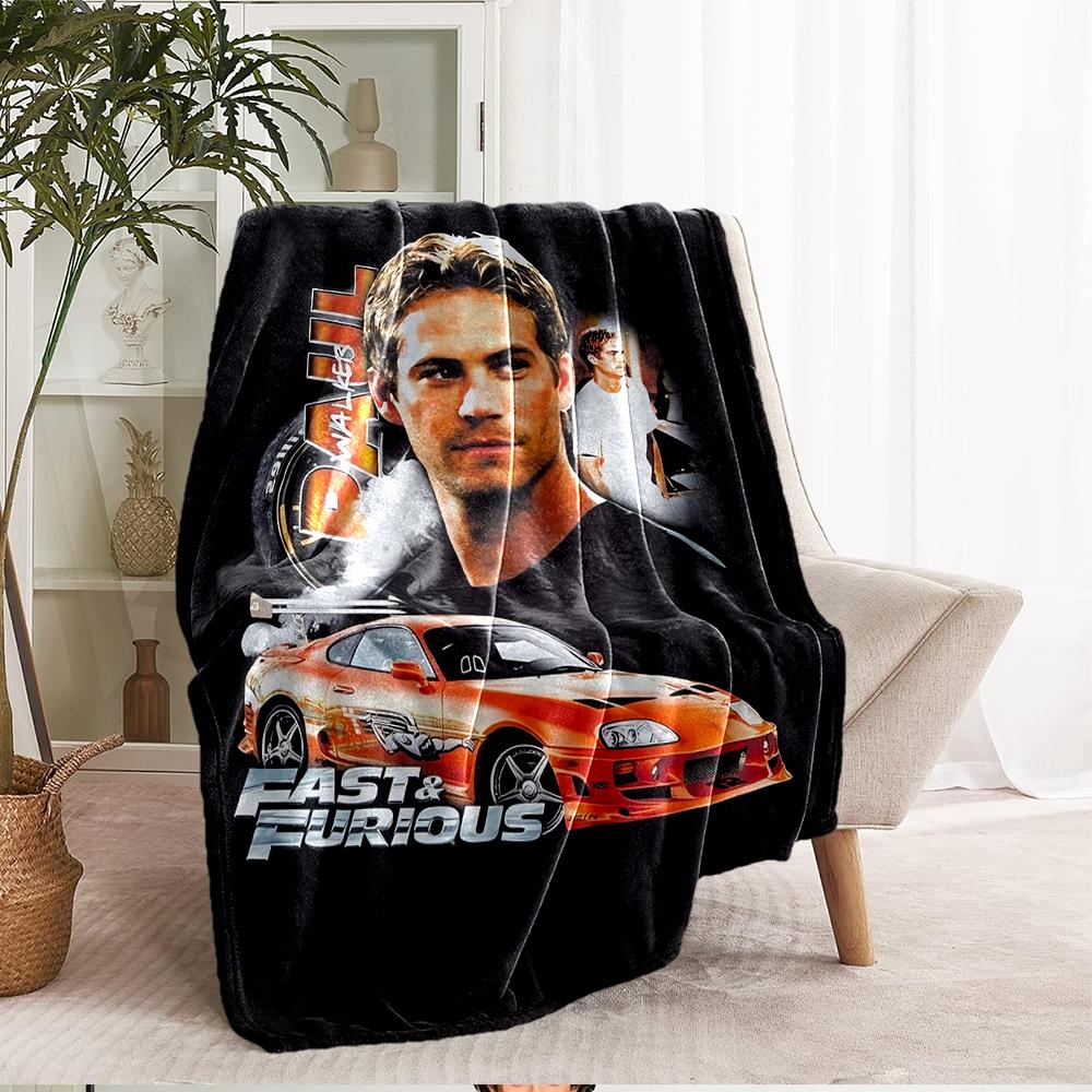 Fast & Furious Theme Printed Blanket - Perfect for Couch, Bed, Travel & Outdoor Use | Machine Washable, Cozy & Durable.