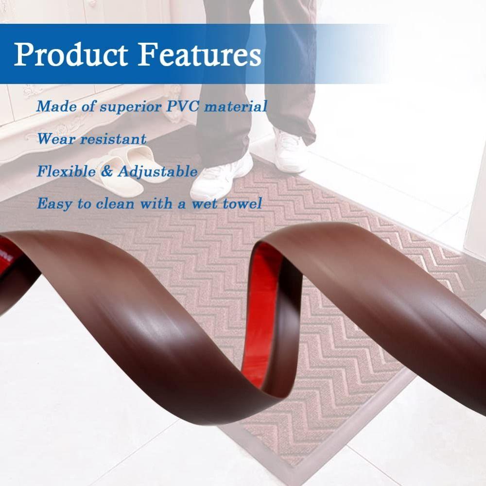 Wear-resistant Floor Transition Strip Carpet To Tile Edging Trim Strip Flat Button Strip  Doorway
