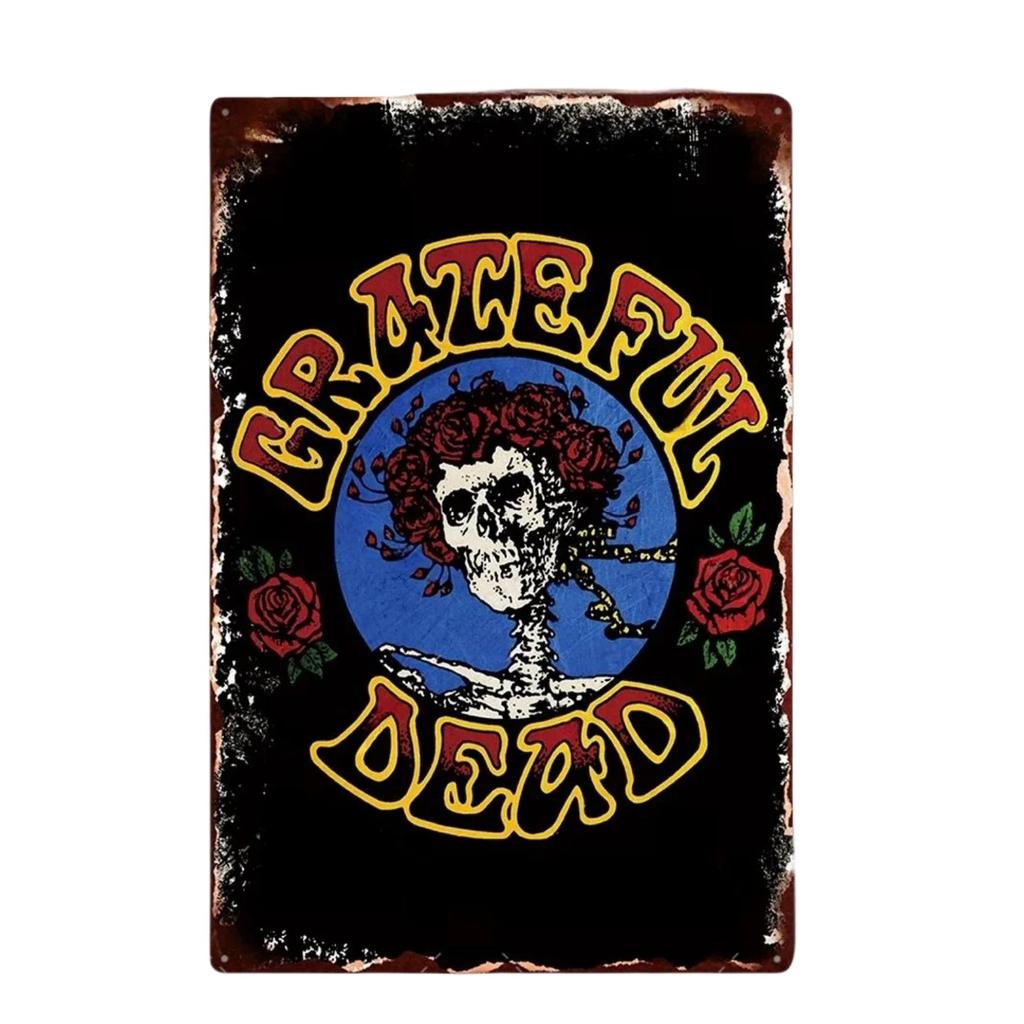 Vintage Rock Band Metal Sign - Aluminum Plaque Poster, Retro Wall Decor for Man Cave Bar Garage