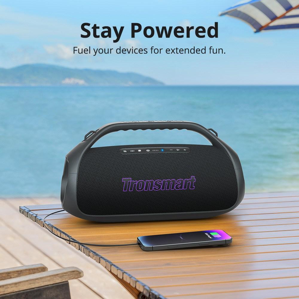 Altoparlante Bluetooth Portatile Tronsmart Bang 2 90W, Impermeabile IPX6, 26 Ore di Riproduzione, Controllo APP con Spettacolo di Luci LED, Accoppiamento TWS, per Feste all'Aperto