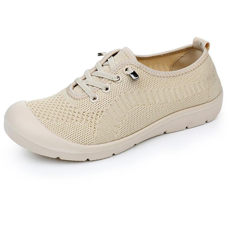 Women's Beijing Style Breathable Slip-On Shoes, Lightweight Flexible Sole Comfortable Walking Flats, Non-Slip Casual Cloth Shoes for Women