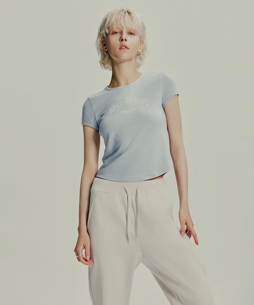 Ibanenecheu Stretch Graphic T-Shirt - Sky Blue