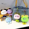 Ball Keychain with Metal Clasp Cartoon Plush Keychain, Fluffy Pompom Clasp, Soft Key Ring Backpacks Handbags Keys Decorative Pendant for Men