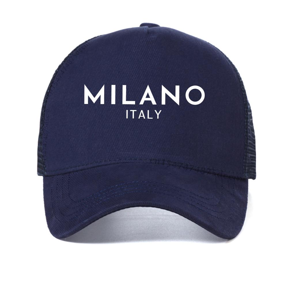 Milano Italy Flag Color Printed Men Baseball Cap Streetwears Hip Hop Male Caps Fashion Summer Breathable Mesh Snapback Hat