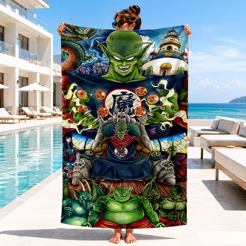 Dragon Anime Artwork Beach Towel, Microfiber Beach Towel, Perfect For Pool, Beach, Travel, Home Decor Beach Party Fan Gifts