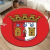 Sporting Clube De Braga Round Area Rug,Carpet Rug for Living Room Bedroom Sofa Playroom Decor,Non-slip Floor Mat