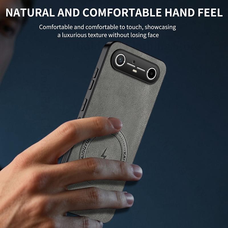 Capa Magnética Sem Fio para Carregamento Magsafe Para Tecno Spark Go Slim 5G Capa Anti-choque de Couro PU Para TECNO Camon 40 30 Pro 5G