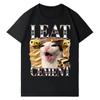 2026 Funny Cat I Eat Cement Hip Hop Print T Shirt Women Short Sleeve Casual Tshirt Trendy Street Style Tops - Men's Summer Co...