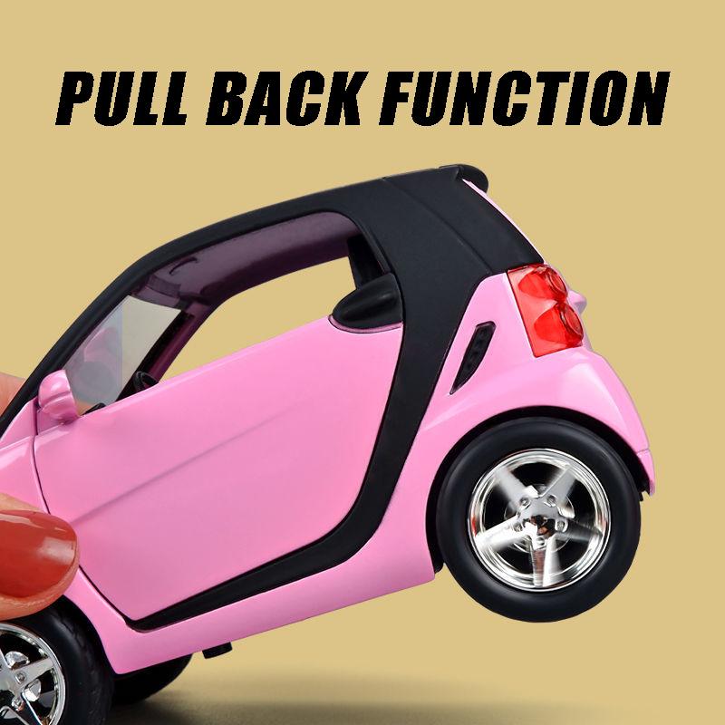 1:32 Mercedes Benz Smart Mini Alloy Metal Diecast Model Cars Boy High Simulation Miniature Holiday Present Home Trendy Ornaments
