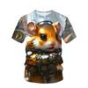 Pánské tričko 3D potisk Roztomilý křeček Grafická trička Topy Módní Pánské Kreslené Zvířecí Vzor Kulatý Výstřih Tričko Dětské Streetwear