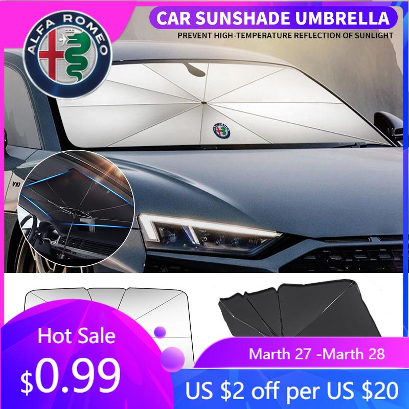 XCKPY1 For Alfa Romeo car sunshade sunscreen heat insulation front windshield parasol For Alfa Romeo Giulietta GT 159 147 156 Mito Brer