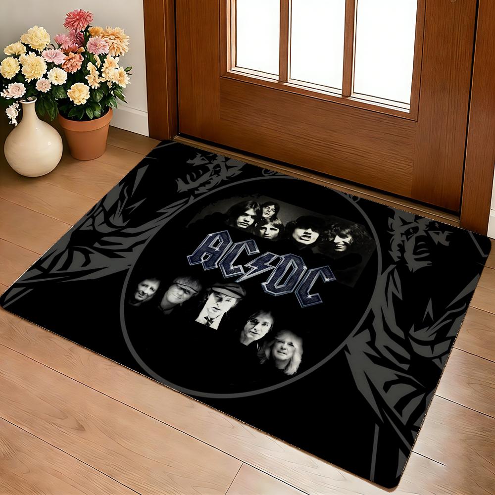 A-AC D-DC Highway To Hell Floor Mat Cozy Flannel Soft Thick Non-Slip Mat for Living Room Bedroom Kitchen Decor Rugs