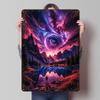 Space Fantasy Landscape Metal Poster Customized Wall Art Retro Vintage Tinplate Signs for Man Cave Modern Home Decoration Luxury