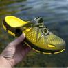 Men's Summer Slip On Sandals Thick Sole Breathable Clogs with Adjustable Strap Non Slip Beach Shoes Lightweight Outdoor Slippers