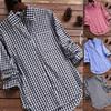 Dames Casual Losse Plaid Lange Mouw Zak Plaid Revers Vintage Shirt