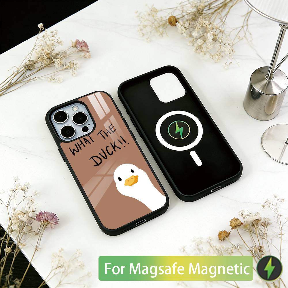 Duck Phone Case For iPhone17,16,15,14,13,12,11 Plus,Pro Magnetic with Magsafe Wireless Charging